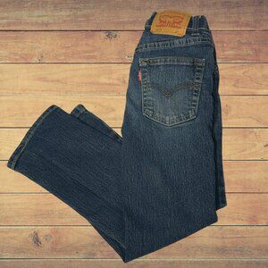 Kids Levi Strauss 511 Slim Dark Blue Jeans size 7 Reg